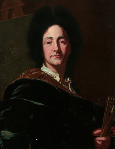 Portrett av kunstneren av Hyacinthe Francois Rigaud