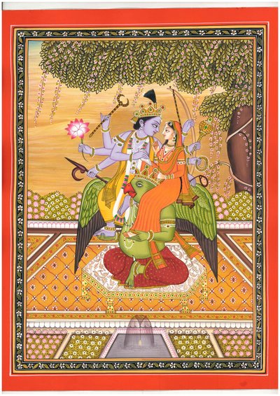 Hinduiske guddommer på Garuda av IMAGINEERS STUDIO