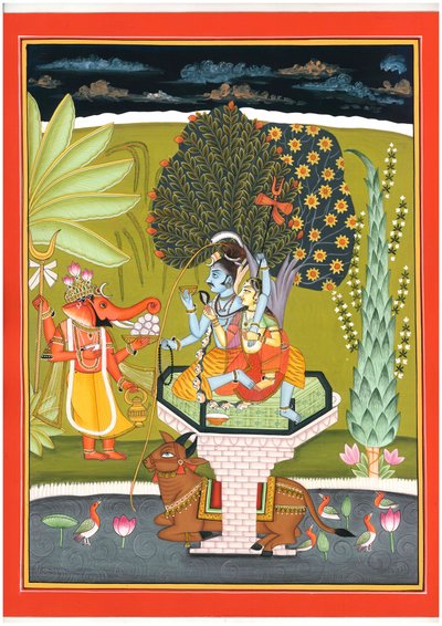 Guden Shiva, Parvati og Ganesha av IMAGINEERS STUDIO