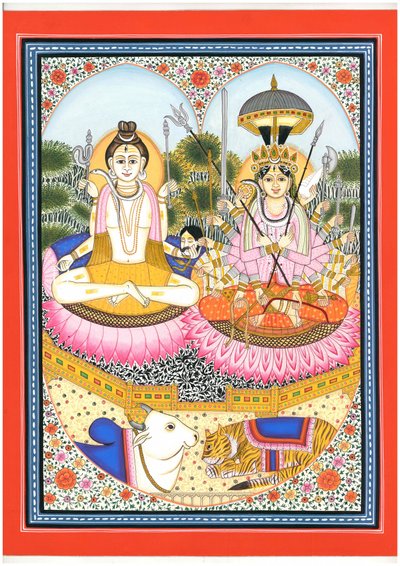 Det guddommelige paret Shiva og Parvati av IMAGINEERS STUDIO