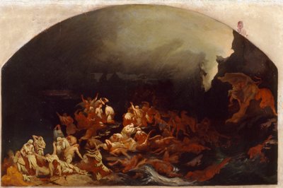 ""The Deluge"" Maleri av I P Masalov (1800-tallet) 1873 Museum of Fine Arts Academy Saint Petersburg av I.P. Masalov