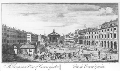 A Perspective View of Covent Garden av I. (after) Maurer