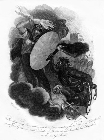 Revolutionary Fury and Britannia, 1814. av I. Brown