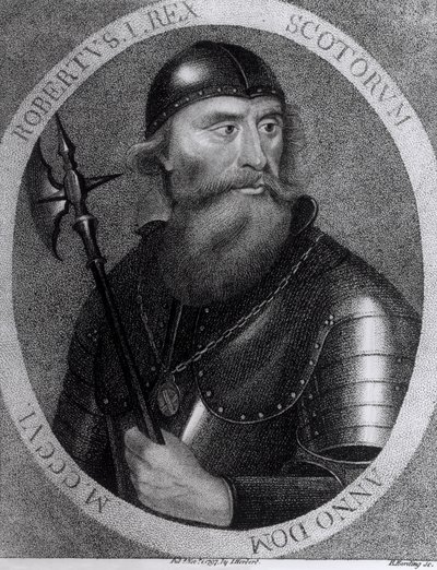 Portrett av kong Robert I av Skottland (1274-1329) gravert av E.Harding, 1. november 1797 av I Herbert