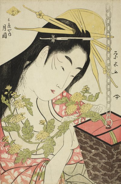 Skolens hånd Tsukioka of te hyukoh, ca. 1797 av Ichirakutei Eisui