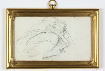 William John Arthur Charles James Cavendish Bentinck (blyant på papir) av Ida Brown Kinnaird