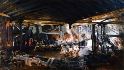 Smi et bøyd tre i Indres-fabrikken av F. Bonhommé. av Ignace Francois Bonhomme