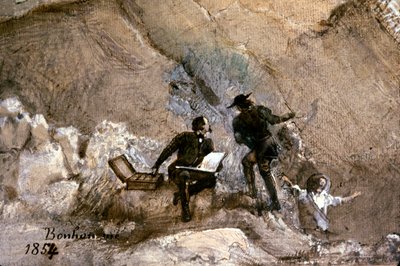 Ignace Francois Bonhomme maler utendørs av Ignace Francois Bonhomme