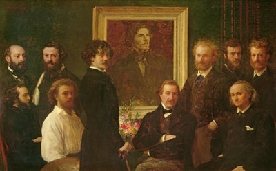 Hyllest til Delacroix av Ignace Henri Jean Fantin-Latour