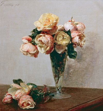 Rose av Ignace Henri Jean Fantin Latour