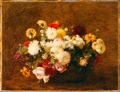 Bukett med blomster, 1894 av Ignace Henri Jean Fantin Latour