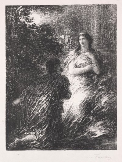 Duo fra Les Troyens, 1894-1895. av Ignace Henri Jean Fantin-Latour