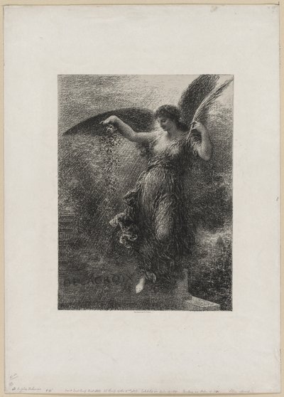 Til Eugene Delacroix, 1890. av Ignace Henri Jean Fantin Latour
