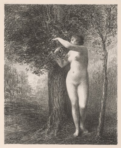Eva, 1896. av Ignace Henri Jean Fantin Latour
