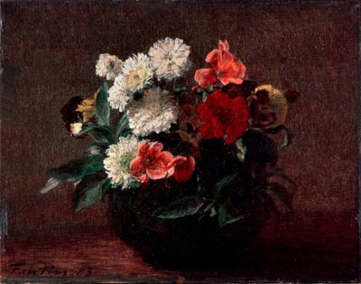 Blomster i en lervarevase, 1883. av Ignace Henri Jean Fantin Latour