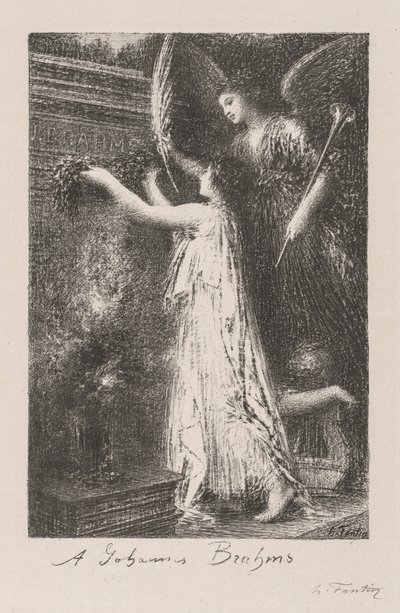 Til Johannes Brahms, 1900. av Ignace Henri Jean Fantin Latour