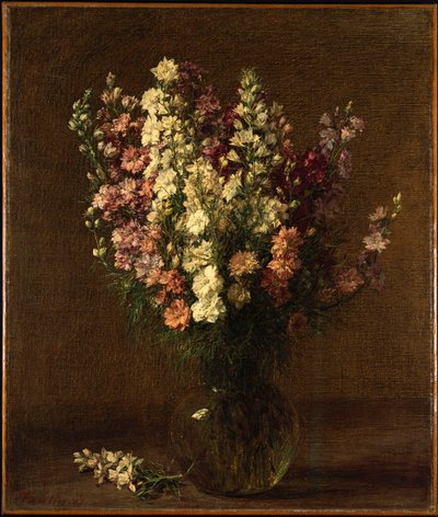 Larkspur, 1887 av Ignace Henri Jean Fantin Latour