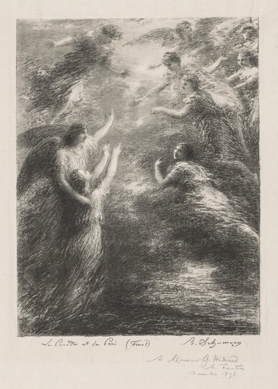 Paradise og Peri, 1893. av Ignace Henri Jean Fantin Latour
