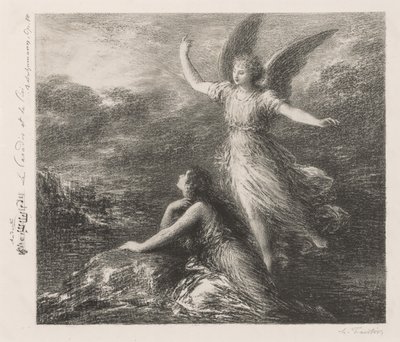 Paradise og Peri. av Ignace Henri Jean Fantin Latour