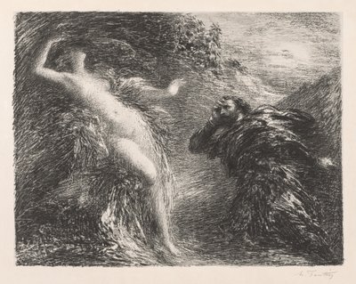 Manfred og Astarté, 1892. av Ignace Henri Jean Fantin Latour