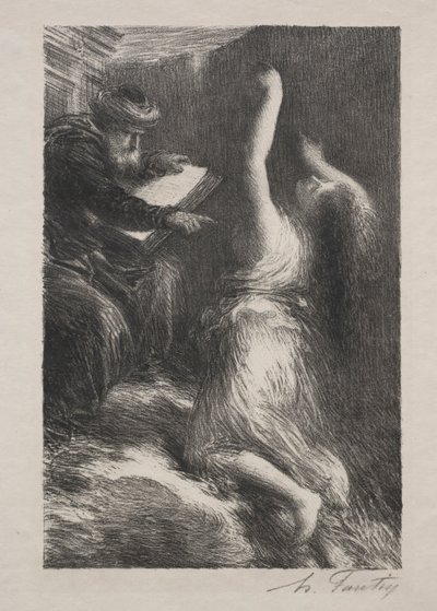 Parsival, akt II: Fremkalling av Kundry. av Ignace Henri Jean Fantin Latour