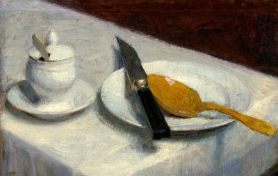 Stilleben med sennepsgryte av Ignace Henri Jean Fantin Latour
