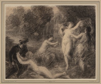 Tannhaüser au Venusberg (kritt på papir) av Ignace Henri Jean Fantin-Latour