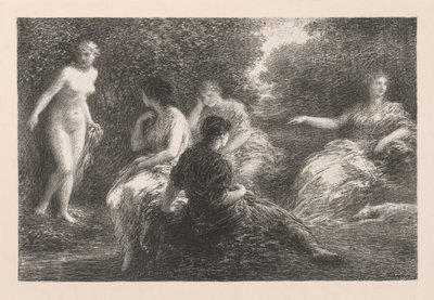 Baderne, 1896. av Ignace Henri Jean Fantin-Latour
