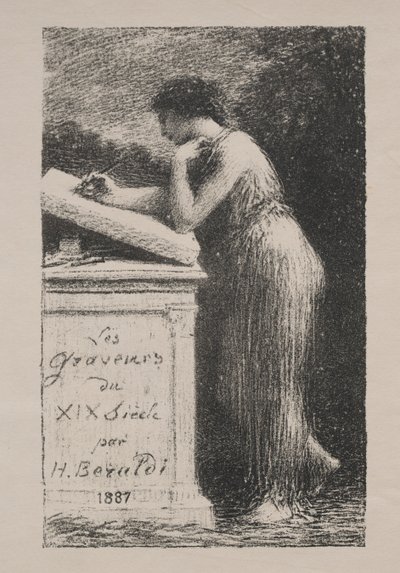 Litografien, 1887. av Ignace Henri Jean Fantin Latour