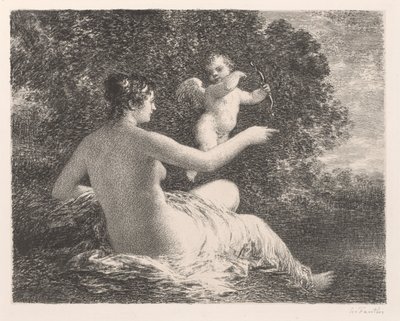 Venus og Amor, 1896. av Ignace Henri Jean Fantin Latour