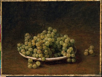Hvite druer på en tallerken av Ignace Henri Jean Fantin Latour