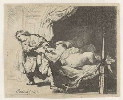 Josef og Potifars kone av Ignace Joseph de Claussin