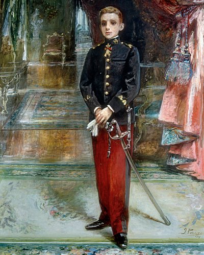 Portrett av kong Alfonso XIII av Spania av Ignacio Pinazo Camarlech