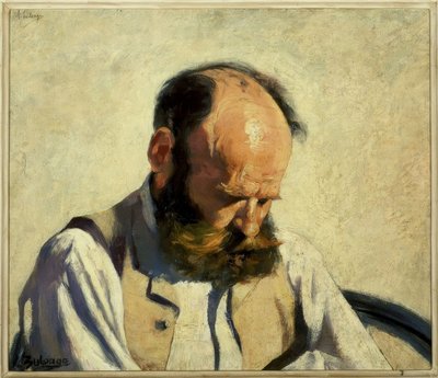 TIGGERS HODE - 1890 - OLJE / LERT - 43X50 CM av Ignacio Zuloaga y Zabaleta