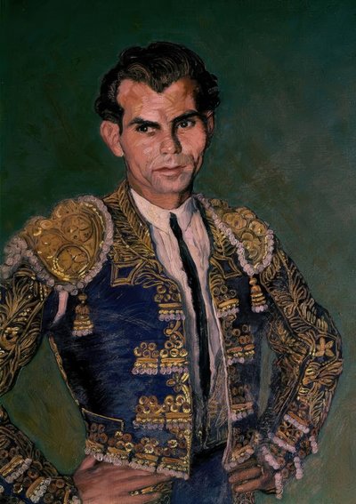 DOMINGO ORTEGA 1945 - DETALJ av Ignacio Zuloaga y Zabaleta