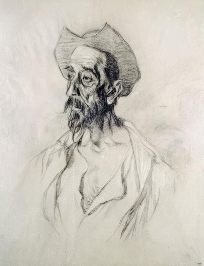 Don Quijote / I. Zuloaga / Tegning 1927 av Ignacio Zuloaga y Zabaleta
