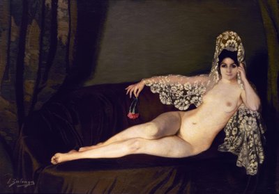 Nude with Carnation’, 1915, Olje på lerret, 131 × 184 cm, AS00820 av Ignacio Zuloaga y Zabaleta