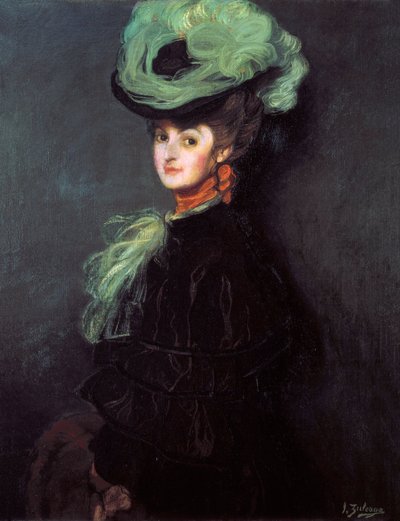 Portrett av Anny Bourdin (?) av Ignacio Zuloaga y Zabaleta
