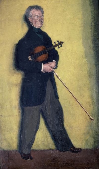 Portrett av fiolinisten Larrapide – 1910 – 185 × 111 cm – olje på lerret av Ignacio Zuloaga y Zabaleta