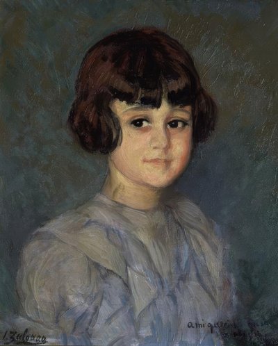PORTRETT AV BARNEDATERTEN HANS - TYVENDE ÅRHUNDRE av Ignacio Zuloaga y Zabaleta