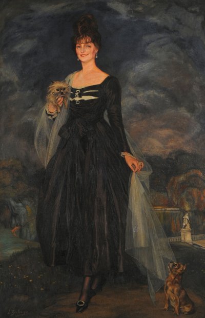 Portrett av fru S. W. de S. . av Ignacio Zuloaga y Zabaleto