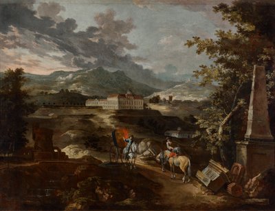 Landskap med Statenenberg slott av Ignaz Flurer