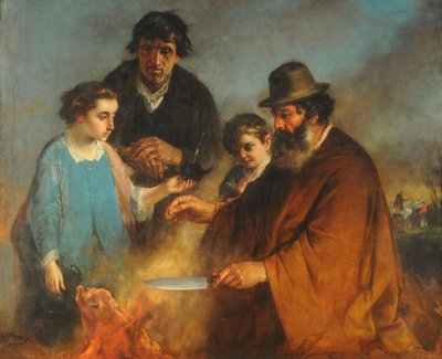 The Roast, ca. 1871 (olje på lerret) av Ignazio Manzoni