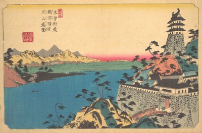 Slottet i Unuma, 1800-tallet. av Ikeda Eisen