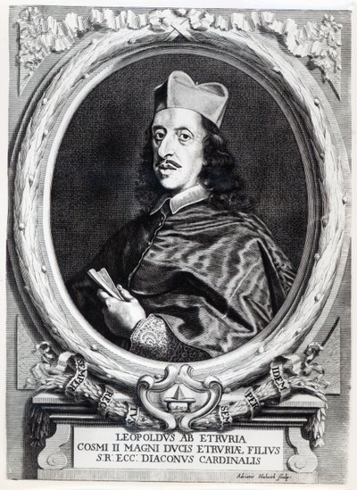 Kardinal Leopoldo de' Medici, gravert av Adriano Haluech av Il Baciccio