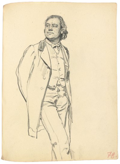 Figur av en stående mann, ca. 1872-1875 av Ilya Efimovich Repin