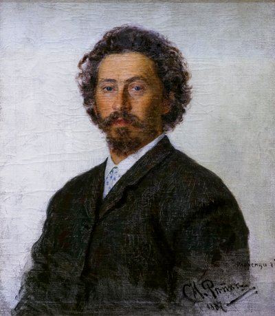 ILYA REPINE SELVPORTRETT av Ilya Efimovich Repin