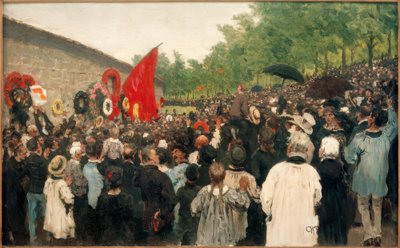Årlig rally på Wall of the Communards ... av Ilya Efimovich Repin