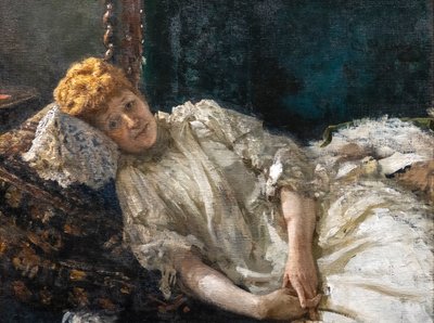 LOUISE DE RIQUET, GREVINNE AV MERCY-ARGENTEAU av Ilya Efimovich Repin