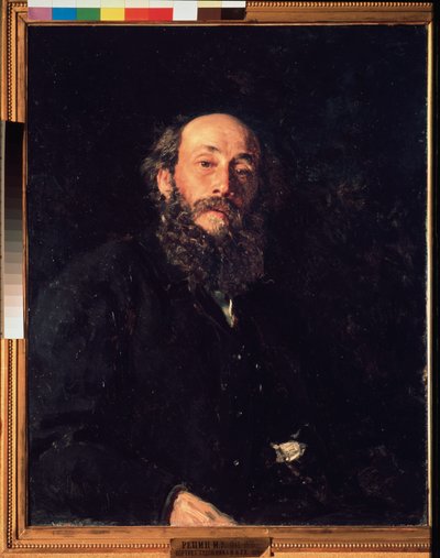 Portrett av kunstneren Nikolai Ge (homofil) (1831-1894). Maleri av Ilya Repin (Ilia Repin) (1844-1930), olje på lerret av Ilya Efimovich Repin